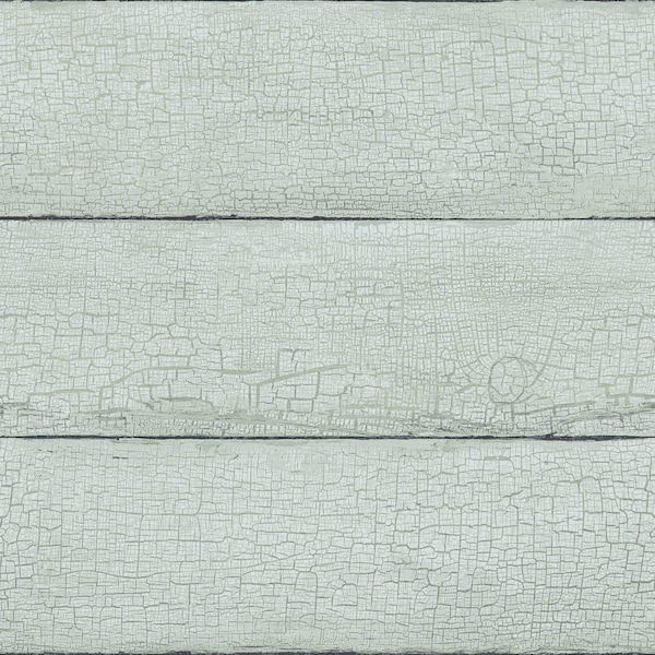 Manhattan Comfort Gloucester Morgan Seafoam Distressed Wood 33 ft L X 205 in W Wallpaper BR4072-70013 - main